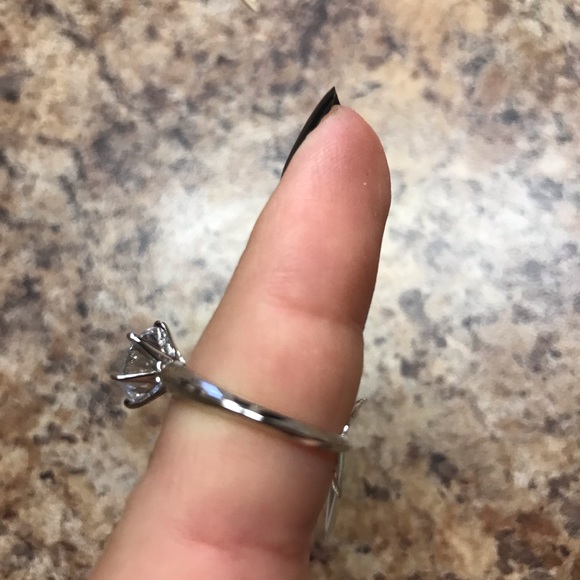 14K white gold2CT 6 prong engagement wedding ring - Picture 3 of 6